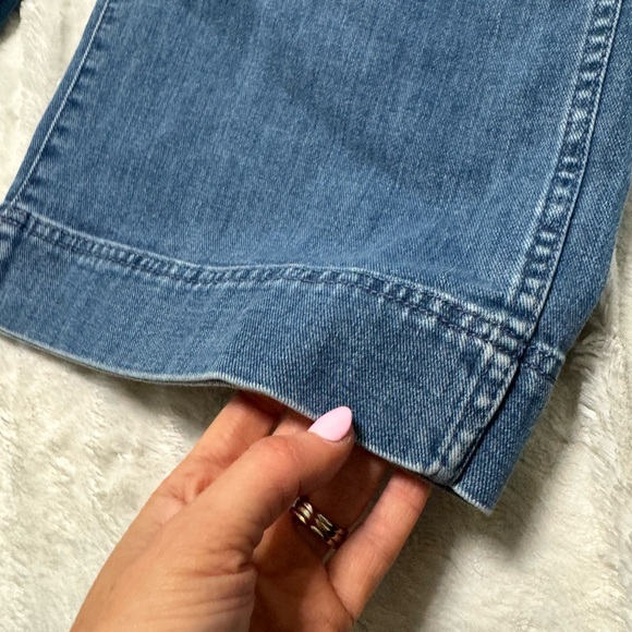 Madewell Emmett Wide-Leg Crop Rainbow Stitch Jeans - Picture 4 of 15